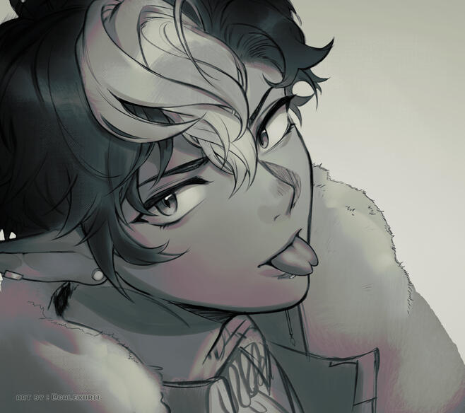 Black &amp; White Clean sketch + Gradient Map